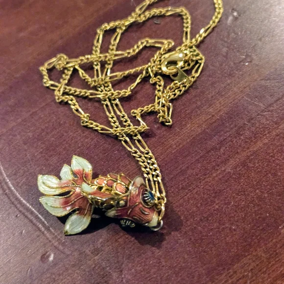 Articulated Koi Fish Pendant Necklace - Picture 6 of 10